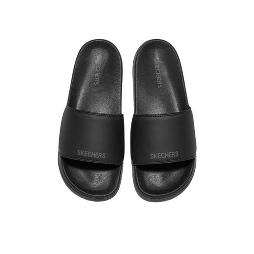 Skechers lightweight cushioning men's shoes summer daily casual sports slippers sports casual slippers comfortable and wear-resistant all black/BBK 41