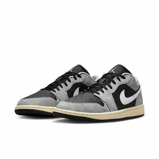Nike (NIKE) Air Jordan 1 AJ1 Black Gray Men's Low-top Casual Sports Basketball Shoes HQ2010-012 HQ2010-012 41