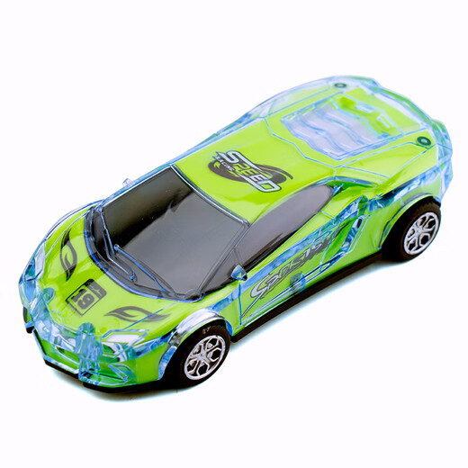 Boys car toy children's fall-resistant inertia car car 2 years old and 3 years old baby running racing model light music car 33905 inertia sound and light sports car (1 color mixed)