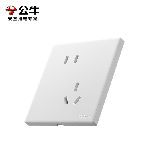 Bull (BULL) ultra-thin switch socket G60 household usb five-hole switch 86-type air conditioning network socket Muxuebai [slant five-hole 10A] 10 units