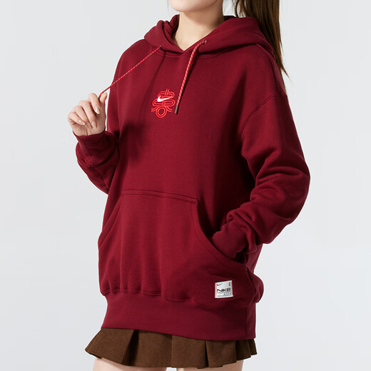 Nike (Nike) Top 2025 Spring Sportswear Running Casual Sweater Loose Sweater Loose Pulter HV8461-677/Año Nuevo Rojo L (165/88a)
