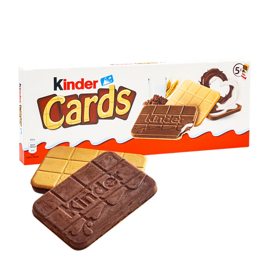 Ferrero Kinder Cards milk chocolate sandwich crackers 128g imported breakfast snacks