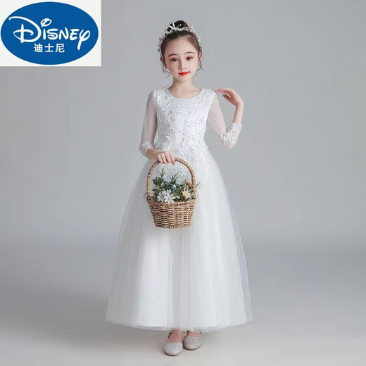 Disney Girls Princess Rock Langer Rock Sommershow Host Hochzeitskleid Super Fairy Feen -Kinderkleid Kinder Performance Kleid geschwollene Rock 683 Weste [Shrimp Pink] [Sammeln Sie Crown 150