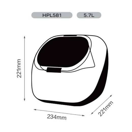 LOCK & LOCK measuring cup cereal bucket kitchen sealed rice bucket flour grains insect-proof and moisture-proof storage box 5.7L white