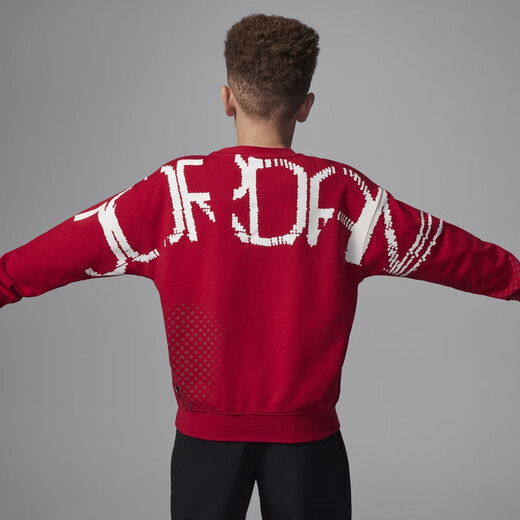 
Nike (NIKE) Jordan official Nike Jordan New Year Transformation Series Boys Big Children Knitted Pattern Top IF3740 687 Fitness Red 135 (XS)