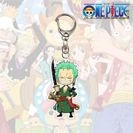 Une pièce acrylique Luffy Joe Barro Zoro Ace Sanji Sabo tasse sac à dos pendentif porte-clés chaîne 15906 une pièce hauteur 5.5 CM