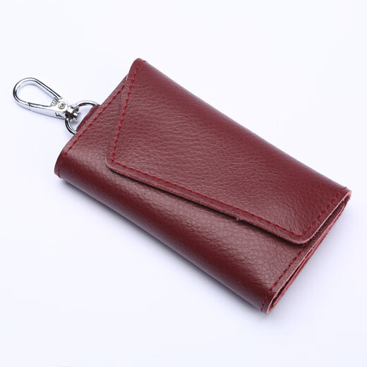 MUTUO Sélectionné Pack de clés de voiture de vache de vache Premium pour hommes Pack de clés pour femmes pour femmes de la mode Pack Key [Pattern Lychee] Brown