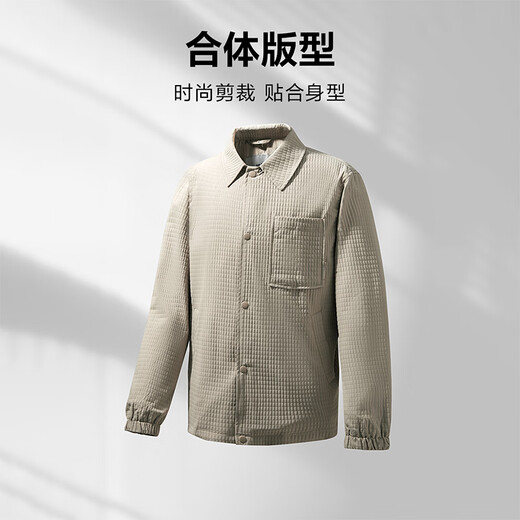 Heilan House (HLA) jacket men's lapel plaid jacket men's spring and autumn black 02 L 175/92A recommended 69-75kg