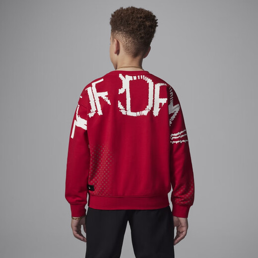 
Nike (NIKE) Jordan official Nike Jordan New Year Transformation Series Boys Big Children Knitted Pattern Top IF3740 687 Fitness Red 135 (XS)