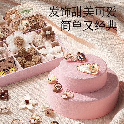 Beimuxing children's hair clip headdress hair accessories girl daughter birthday gift 7-14 years old play house girls toy jewelry box