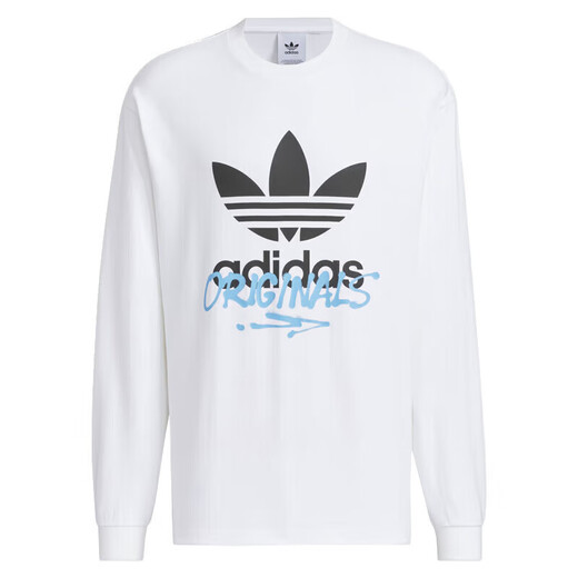 Adidas Clover Langarm T-Shirt Herren 2025 Sommer New Sportswear Round Hals Lose lässiger Pullover IA4877 JM7271 XS