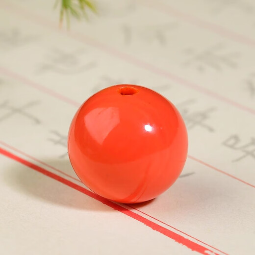 Xiyinfu Coral Loose Beads, Single Beads, Round Beads, Dark, Orange Large Particle Multi-treasure Bracelet, 108 Buddha Beads Bracelet Accessories, Momo Orange Red, 8MM Single Beads