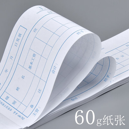 20本浩立信工资单工资条64-702凭证单据票据员工工资薪水单据50页/本办公用品 20本 工资单