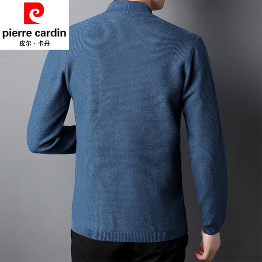 
Pierre cardin men's clothing brand knitted cardigan men's split sweater jacket thin sweater spring and autumn outerwear pair 702-Black YY 175