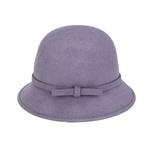 Qianzi charming felt hat women's 2025 autumn and winter woolen hat outdoor pure wool spring and autumn basin hat for women, dark khaki color, one size 56-58cm