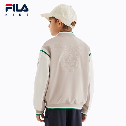 Fila Feihu Technology Fila Children's Jacket 2025 Spring New Men's and Big Children's Jacket Sportswear Shoal Middle Khaki-DK 150