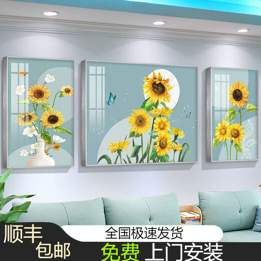 Tnbrothers salon décoration peinture de luxe luxe abstrait plante fleur canapé fond de mur mur peinture moderne simple de goard