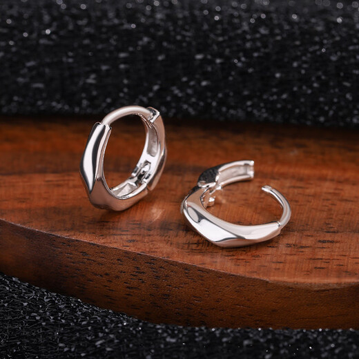 VTLS999 Pure Silver Earrings Plain Hoop Earrings for Women Pure Silver Earrings Premium Earrings Birthday Chinese Valentine's Day Gift for Women 999 Pure Silver Earrings Exquisite Gift Box
