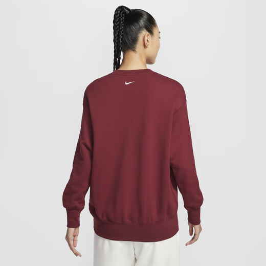 Nike (Nike) Spirit Snake Welcome Series Women's Fashion Super Loose Sweatshirt Automn Oversize Style HV8462 677 Team Red XL