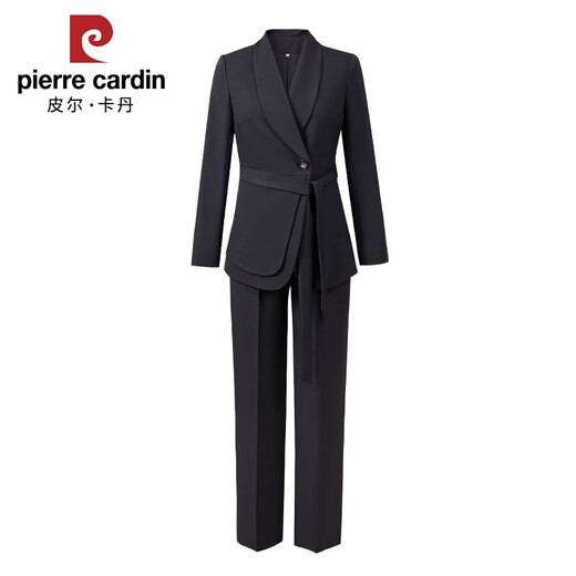皮尔卡丹杏色感西装套装女春秋2025新款小个子气质职业装女士西服外套 6625杏背心 M