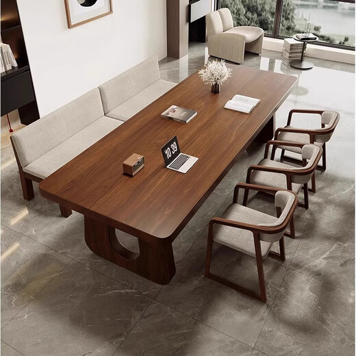 Storytelling solid wood large long desk simple modern living room learning reading writing table home office desk work table long table prince chair