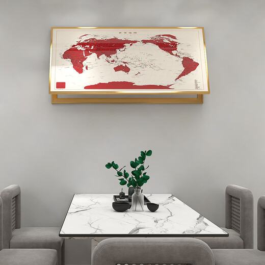 定制中国红可标记磁吸地图电表箱装饰画遮挡开关电表盒配电闸挂画 中国 14070遮挡13060摩登黑E