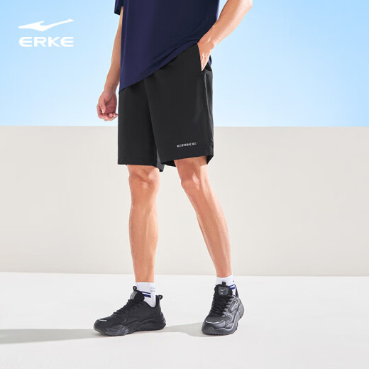 Hongxing Erke Sportshorts Herren Sommerhose Fünf-Punkte-Hosen Feuchtigkeits-absorbierende und schwitzende gewebte Herrenhosen umfassende Training Jogging Casual Hosen für Papa