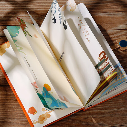 La caja de regalo de cuaderno cultural y creativo del estilo de tendencia nacional de XiaodiaoJiang para examen de ingreso de la escuela secundaria y el marcador de la motivación Graduación de estudiantes de la empresa del día de la empresa del día del padre Regalo de cumpleaños de los negocios