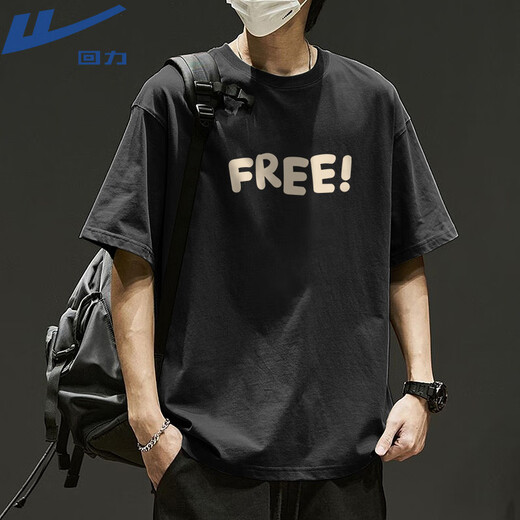 Warrior American retro t-shirt short-sleeved men's large letters summer loose trendy brand youth bottoming shirt half-sleeved top