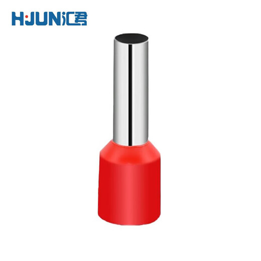 Huijun tubular terminal block cold-pressed terminal pre-insulated terminal brass wire connector red VE0508/1000 only 0.5 square meters