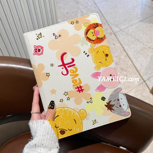 精岸草莓小熊360旋转支架皮套适用ipad10保护套10.2英寸平板壳2022新 360旋转皮套R1369草莓小熊 iPadPro2021版全面屏(11英寸)