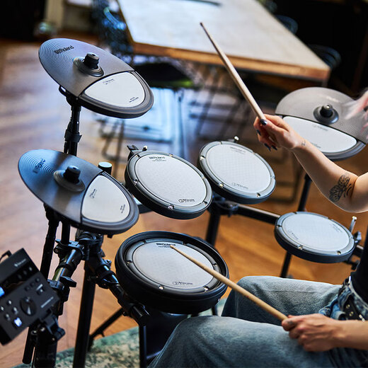 Roland electronic drum VQD106 drum set for adults and children, professional playing electric drum practice for grade examination performance 07 sound source VQD106 five drums, four cymbals + D1 headphones