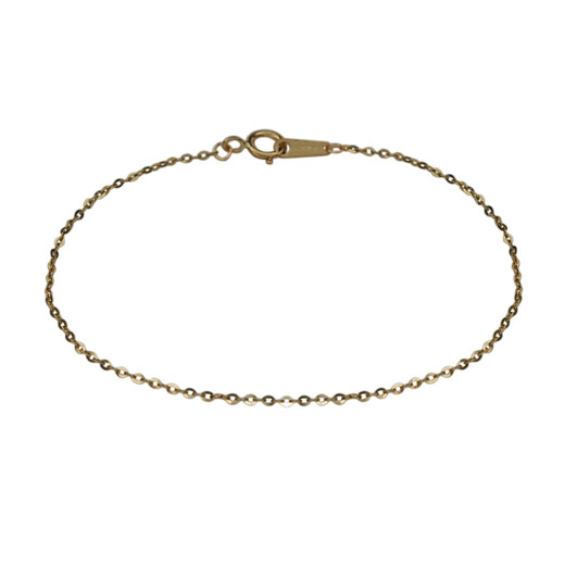 Shumo ATOWN pure 14K gold bracelet naked chain simple and versatile fine K gold bracelet female ins Chinese Valentine's Day gift length 17cm