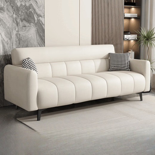 
Manzhen folding sofa bed for household multi-function lazy sofa bed integrated and dual-purpose 2025 new lunch break single sofa bed cat scratching leather-white [latex style] [widening style] Total length 2.2 meters x width 1.2 meters