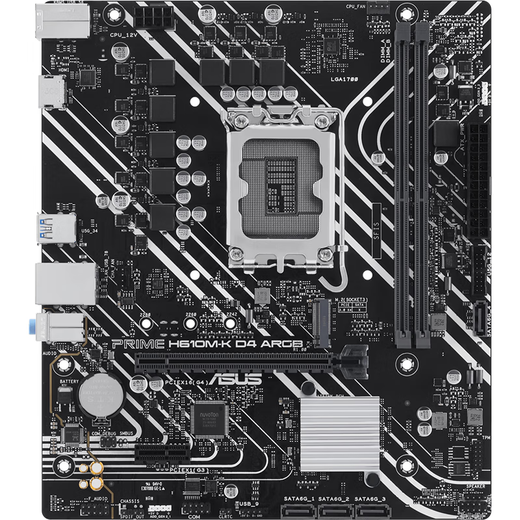 Intel 12th Generation Core CPU ASUS 600 Motherboard CPU Set Board U Set Asus Prime H610M-K D4 Argb i3-12100F Box