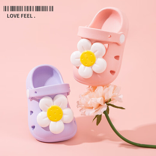 Deer Mili Summer New Children's Slippers Wholesale Cute Cartoon Soft Soor Indoor and Outdoor Baby Sandales Casual Breathable Hole Chaussures rose 16 160 mm