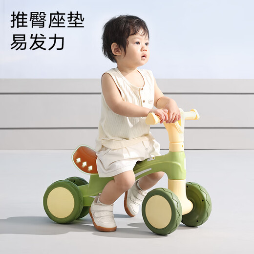 Babybox Children's Balance Bike Toys Jungen und Mädchen Baby Car Scooter vierräderer Roller mit vierrädernem Roller mit 8 Zoll grün