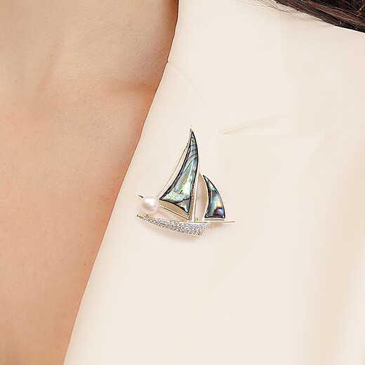 Benheart Denmark Xinghai Fange brooch high-end exquisite sailing corsage brooch accessories for men and women elegant trendy high-end gifts brooch-Xinghai Fange-champagne gold