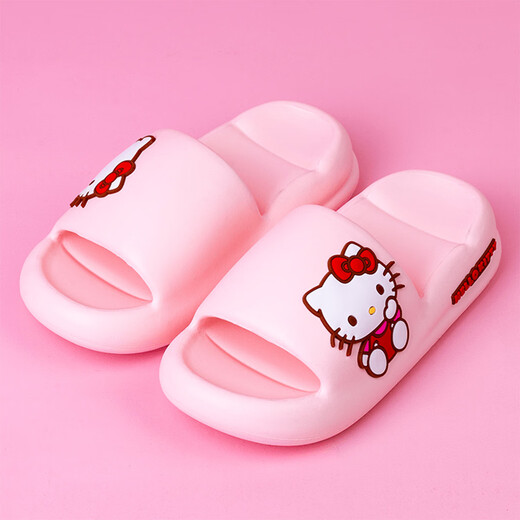 Katie Sanrio KT Cat Kinderstapel für Mädchen Sommer 2025 Neues Kulomi Girl Indoor Non-Slip-Eltern-Kind-Sandalen
