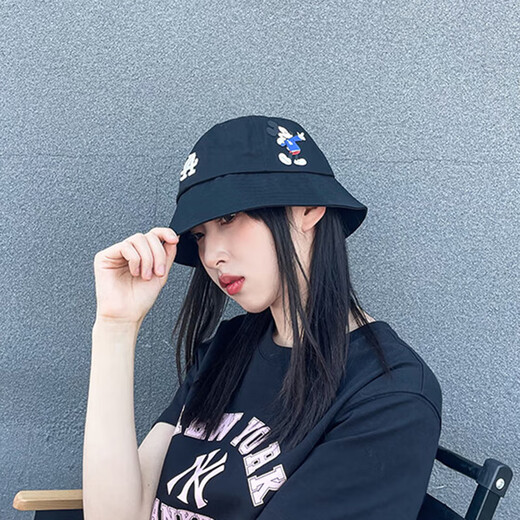美职棒（MLB）官方 男女帽子 米奇联名款渔夫帽运动遮阳帽 -七夕节礼物 洛杉矶道奇队/黑色 均码 57H