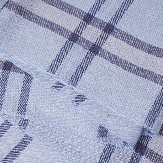 ERDOS early spring worsted cashmere plaid business casual men's shawl, linen blue 180cmX60cm