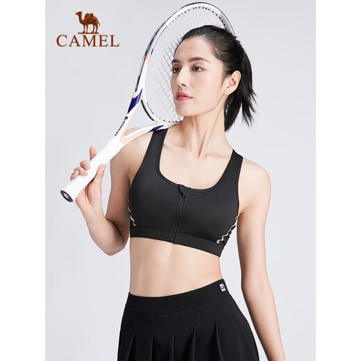 
Camel (CAMEL) sports underwear for women shockproof running yoga gathering without steel rings and wearing fitness vest bra to prevent sagging J0S1Q9905, black M