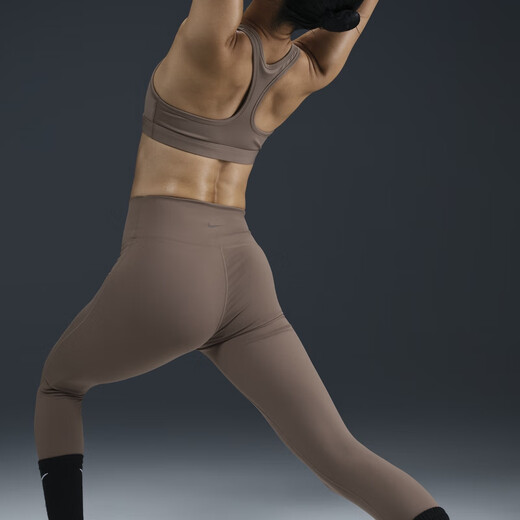Nike (Nike) One Women La cintura alta para la cintura de alta cintura de secado de otoño Pantalones deportivos casuales de punto de punto HJ9196 233 Mink Brown/Black M
