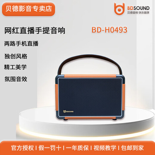 Beide Beide BD-H0493 High Power Outdoor Square Dance Bluetooth Portable Speaker Portable Bluetooth K Song Heavy Bass Multi-Functional Playing and Singing Instrument Speaker BD-H0493