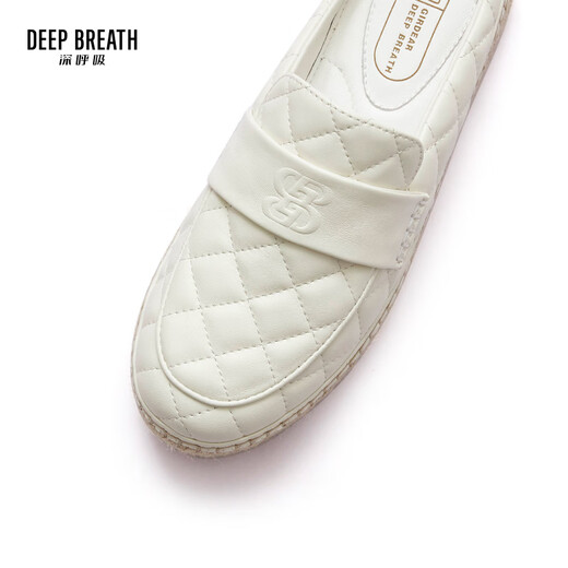 DEEP BREATH深呼吸女鞋休闲通勤百搭穆勒拖鞋渔夫鞋女AX11154 白 36