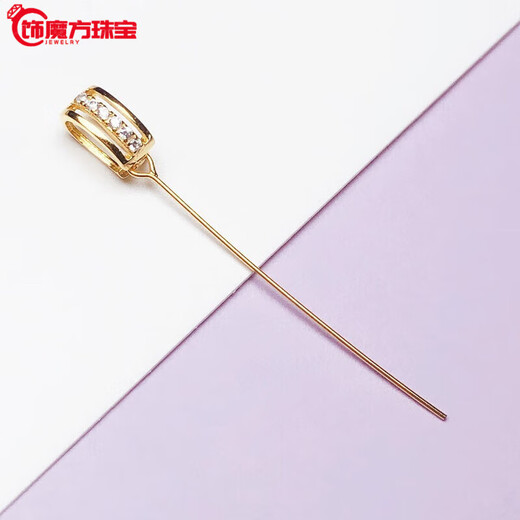 Guanpuge Fat Donglai same style pt950 platinum pendant buckle head melon seed buckle oblique hole buckle clip jade jade gold color