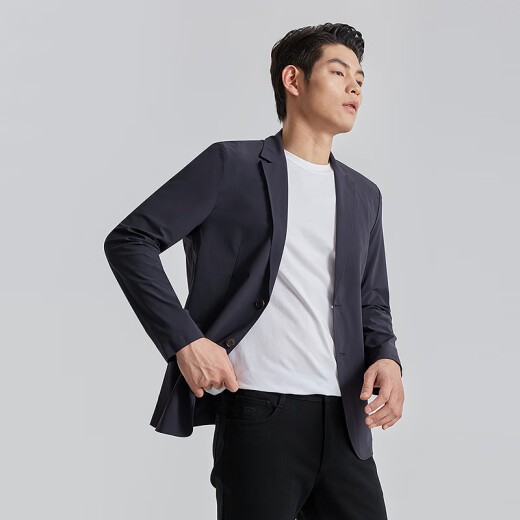 利郎薄款弹力西服男外套春夏25修身凉感男士单西 藏青 XL175/88A 