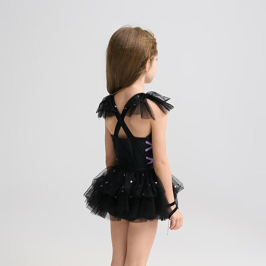 Adore Children's Spring New Product Girls' Cute and Cool Black Swan Coolomi One-piece Swimsuit Set Professional Sunscreen and Chlorine Resistant Swimwear Black Swan Coolomi 120 (34-48Jin Jin equals 0.5kg)