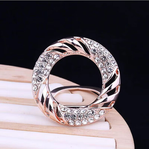 Sarala silk scarf buckle, multi-functional, non-slip hem, knotted buckle, multi-functional waist-cinching brooch, dual-purpose SN6857 circle gold (multi-purpose buckle)