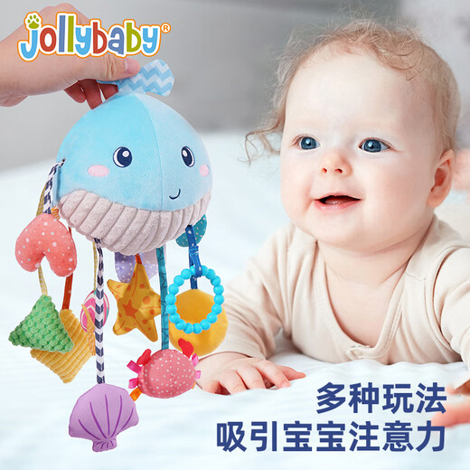 Jollybaby Lalale Säuglingsfahrzeug Hängende Spielzeug Baby 0-1-Jährige Head-up-Übungs-Dreieck Ziehen Sie Heißluftballon Seil ziehen
